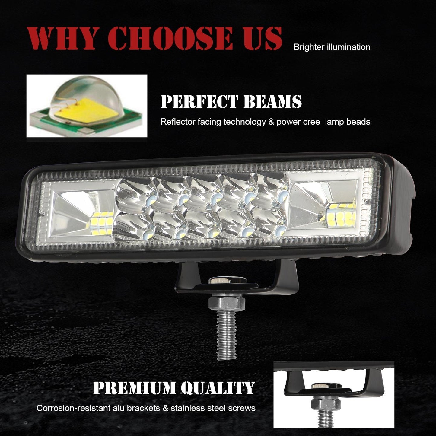 2 x 6 Inch Dual - Row Work Light