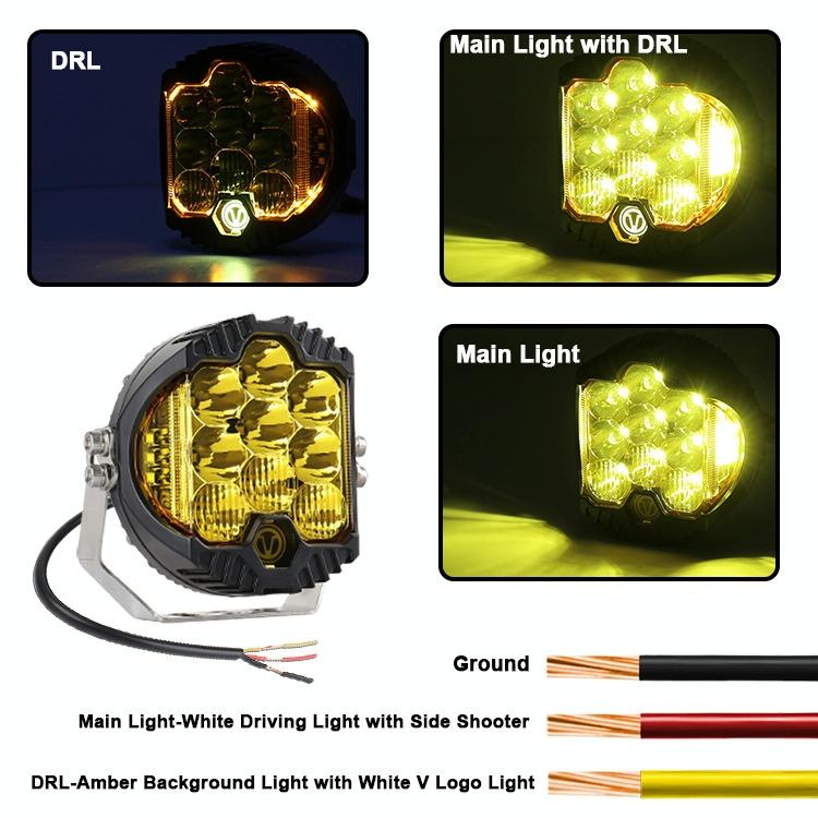 5 Inch Three Directional Amber Light