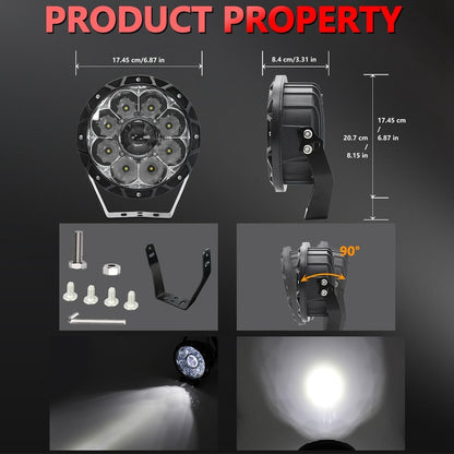 7 inch Work Light - White