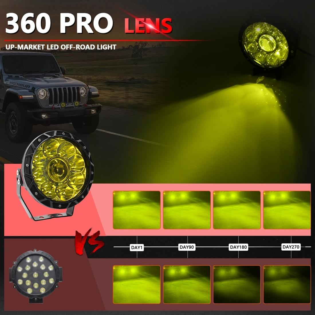 7 inch Work Light - Yellow