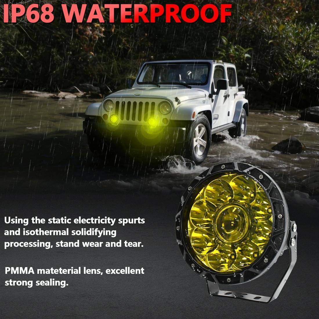 7 inch Work Light - Yellow