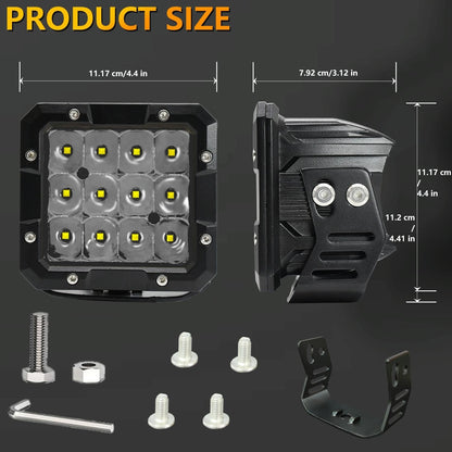 5 Inch Square Work Light - Yellow