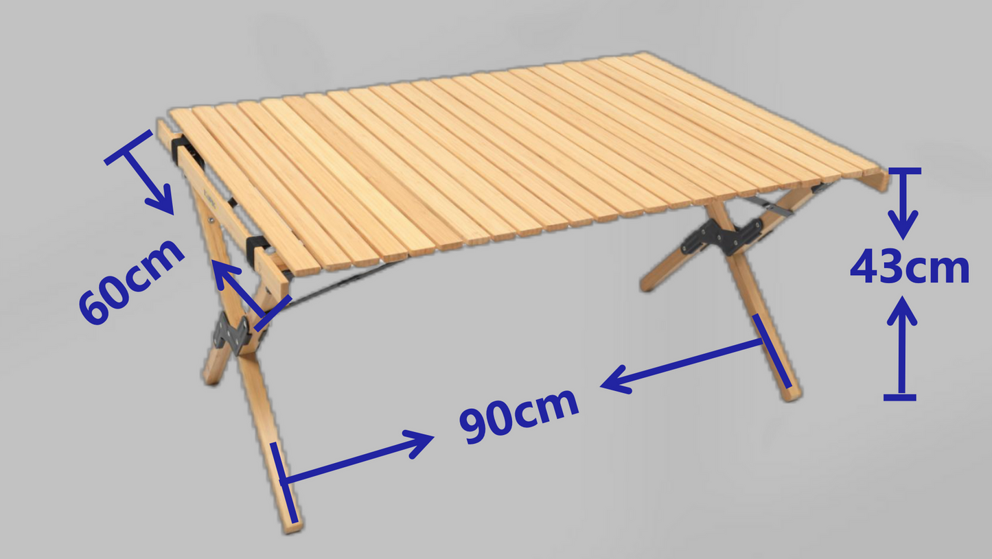 Bamboo Roll Up Portable Table