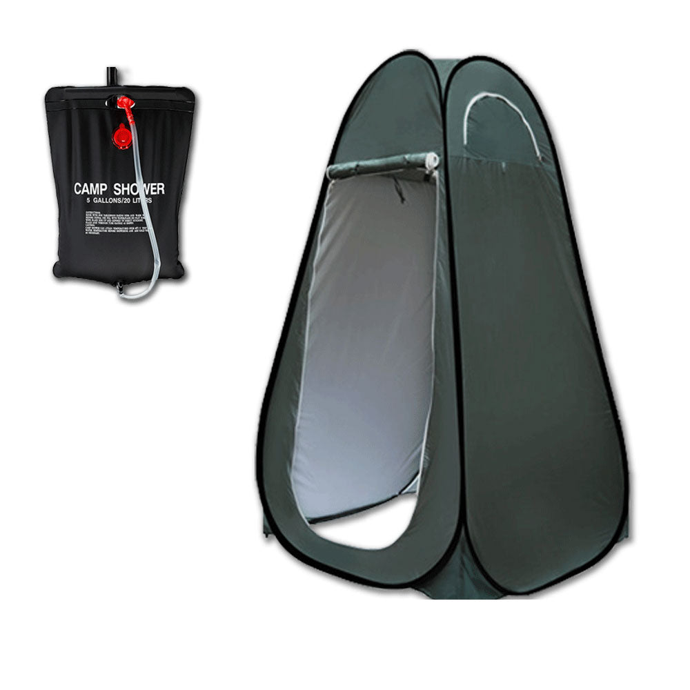 Portable Pop Up Shower Tent with 20L Solar Shower