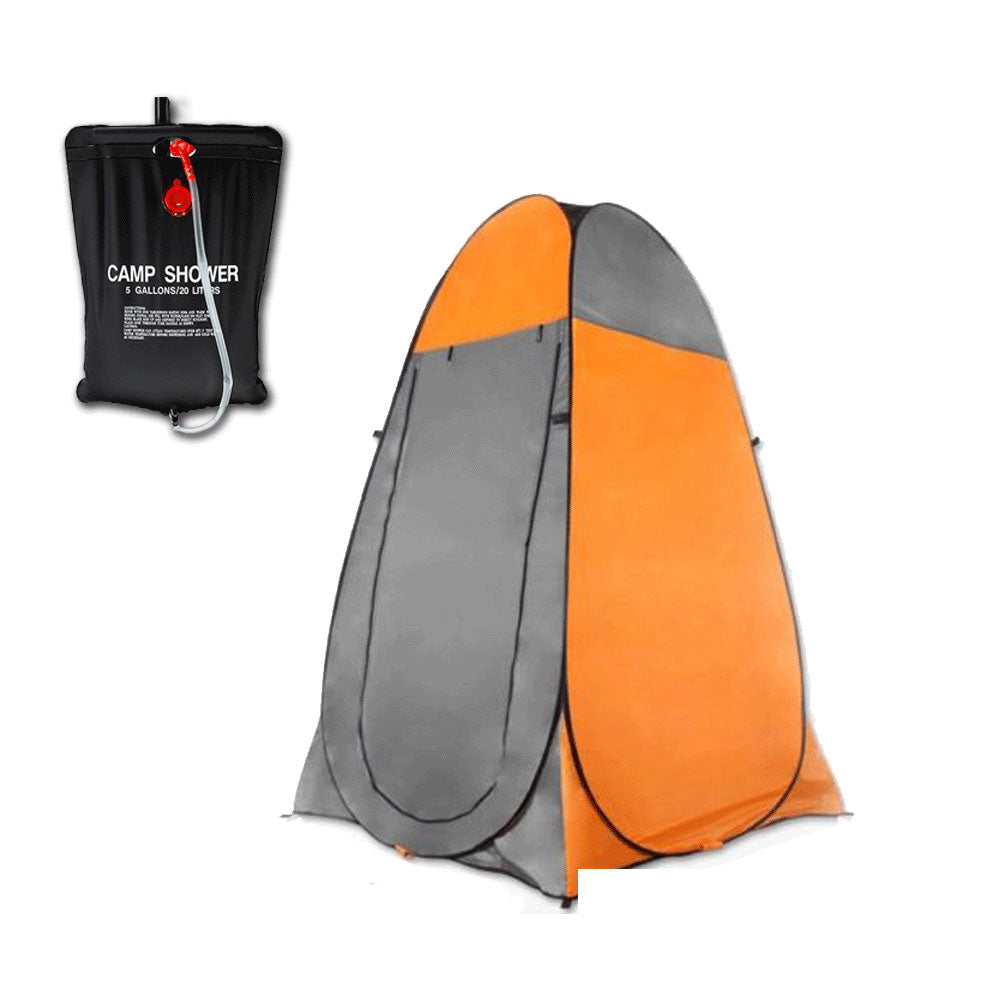 Portable Pop Up Shower Tent with 20L Solar Shower