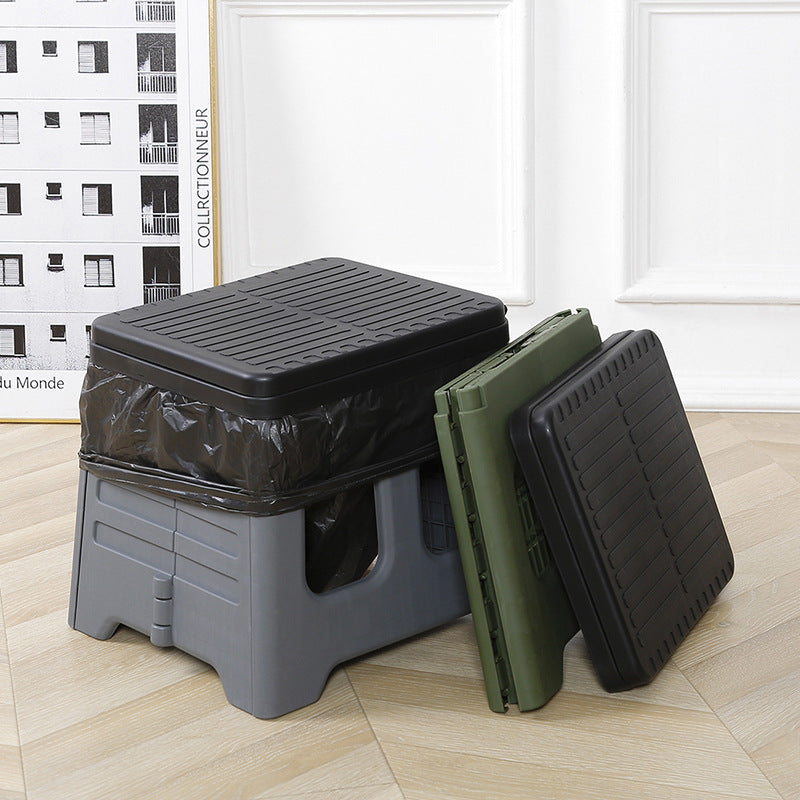 Portable Folding Outdoor Toilet with Lid