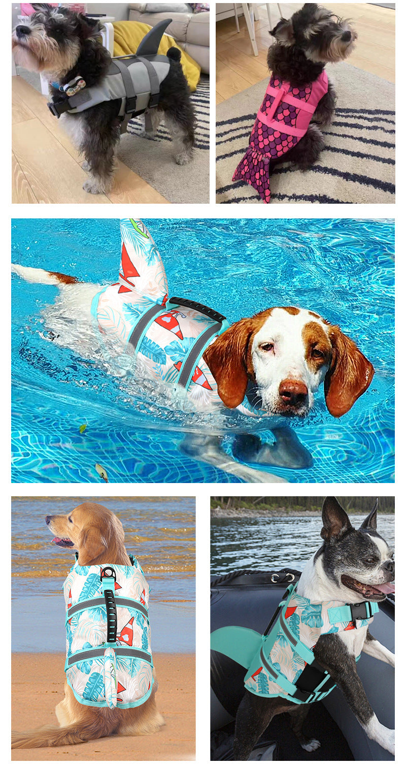 Pink Scale Pattern Pet Life Jacket for Dogs