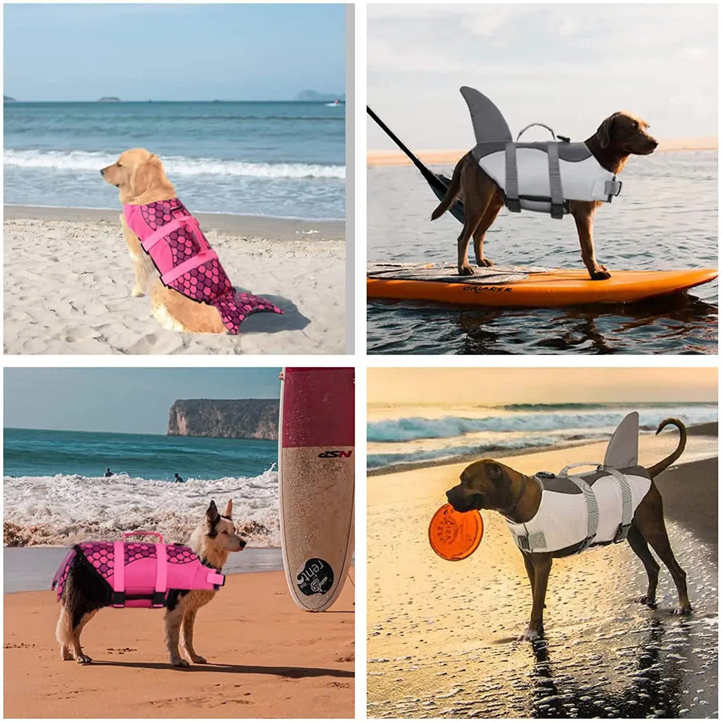 Green Scales Pattern Pet Life Jacket for Dogs