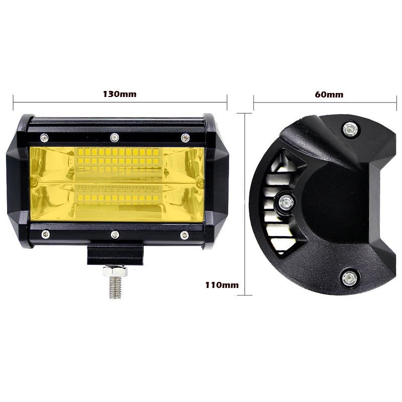 Pair 5 inch LED Light Bar - Amber